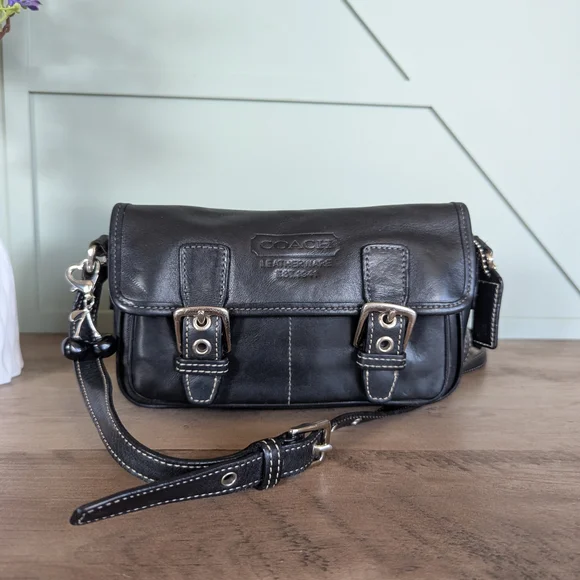 Vintage Coach Bleecker Double Buckle Crossbody - Picture 4 of 14